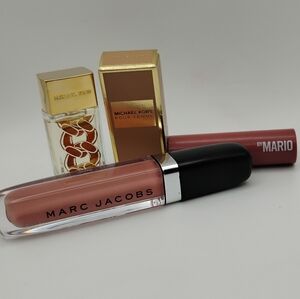 Makeup By Mario Lip Plumping Serum, Marc Jacobs Lip Gloss, & MK Pour Femme